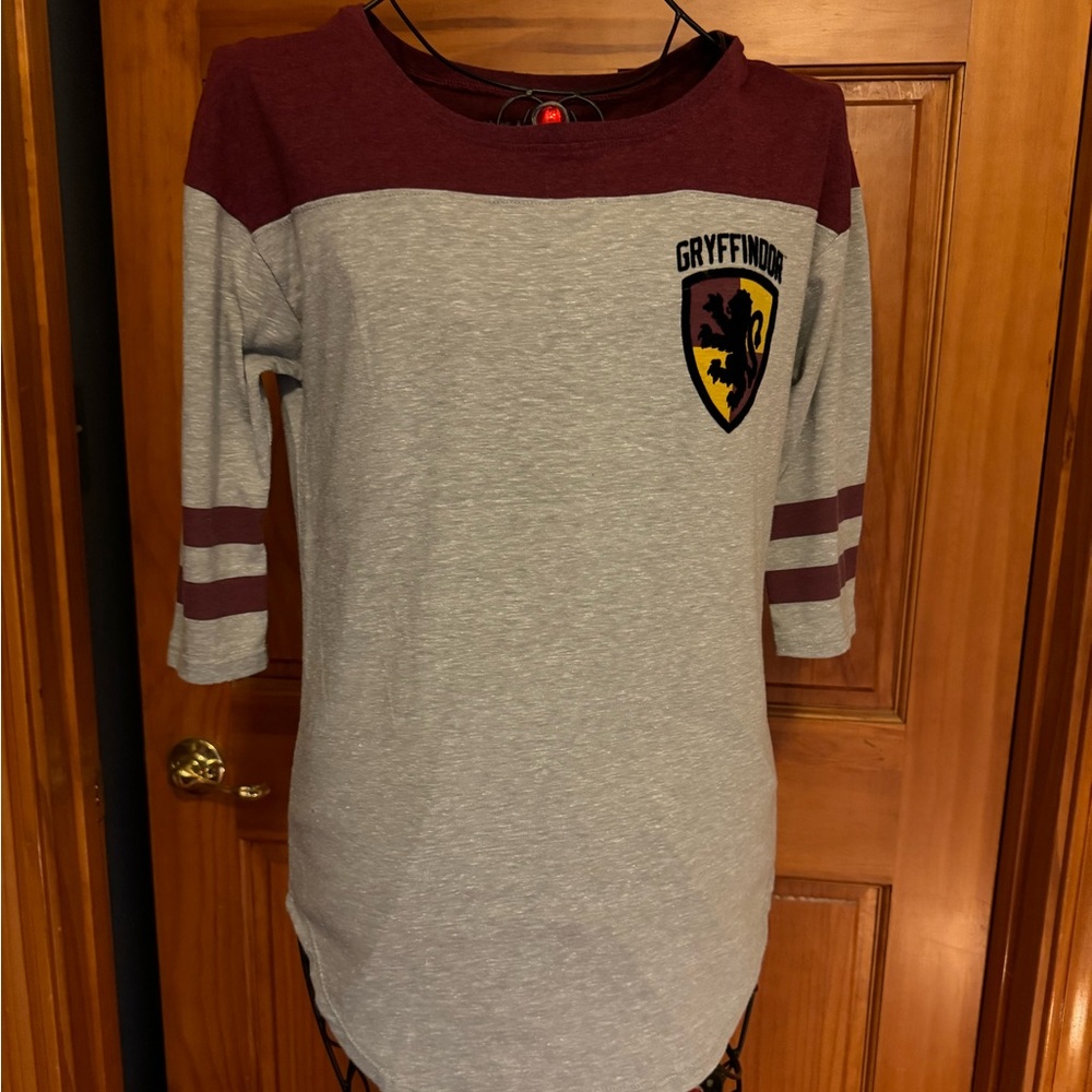 Woman's Harry Potter (Gryffindor) T-Shirt, Size Large, Maroon/Gray